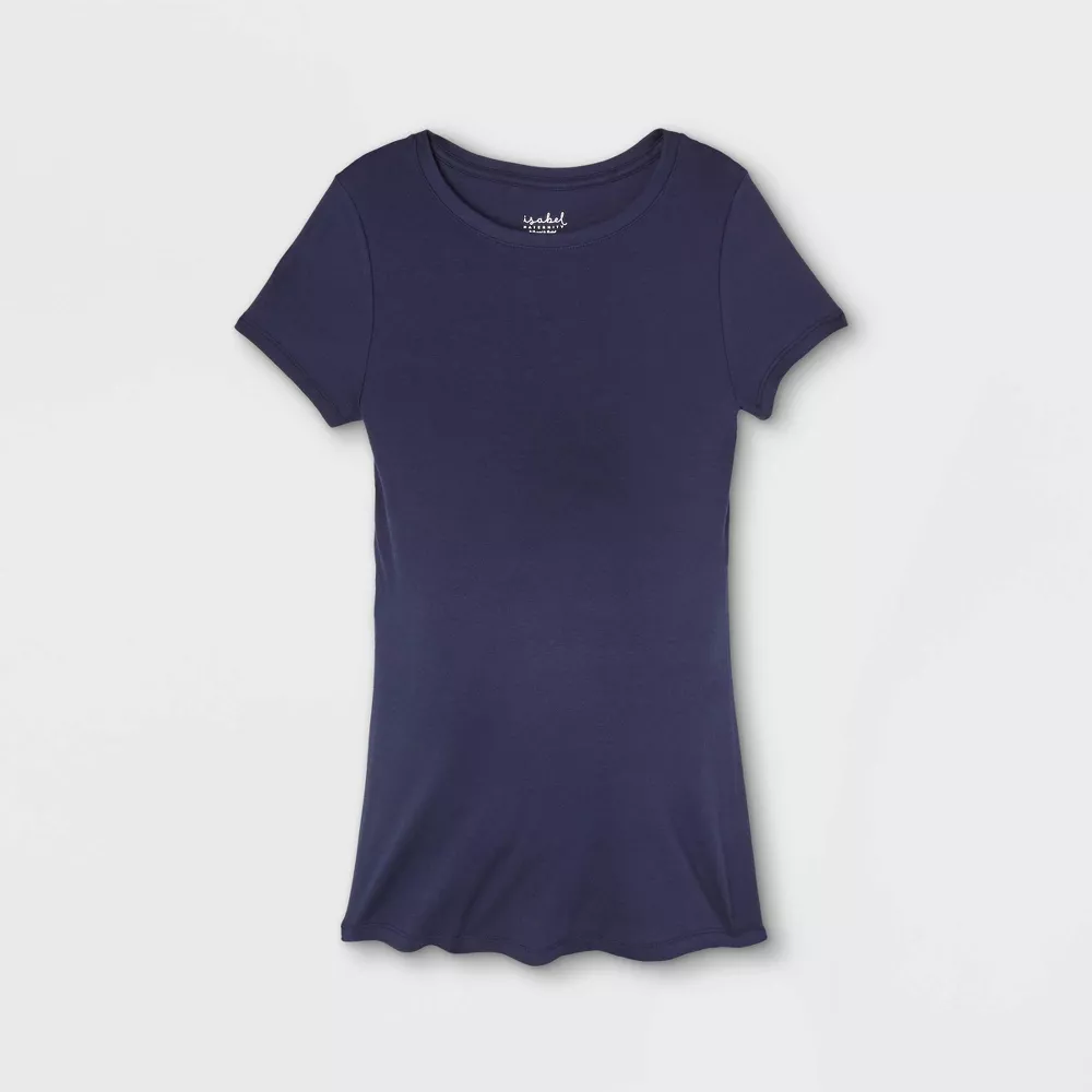 

Футболка для беременных с коротким рукавом и без сборок - Isabel Maternity от Ingrid & Isabel Isabel Maternity by Ingrid & Isabel, цвет Xavier Navy