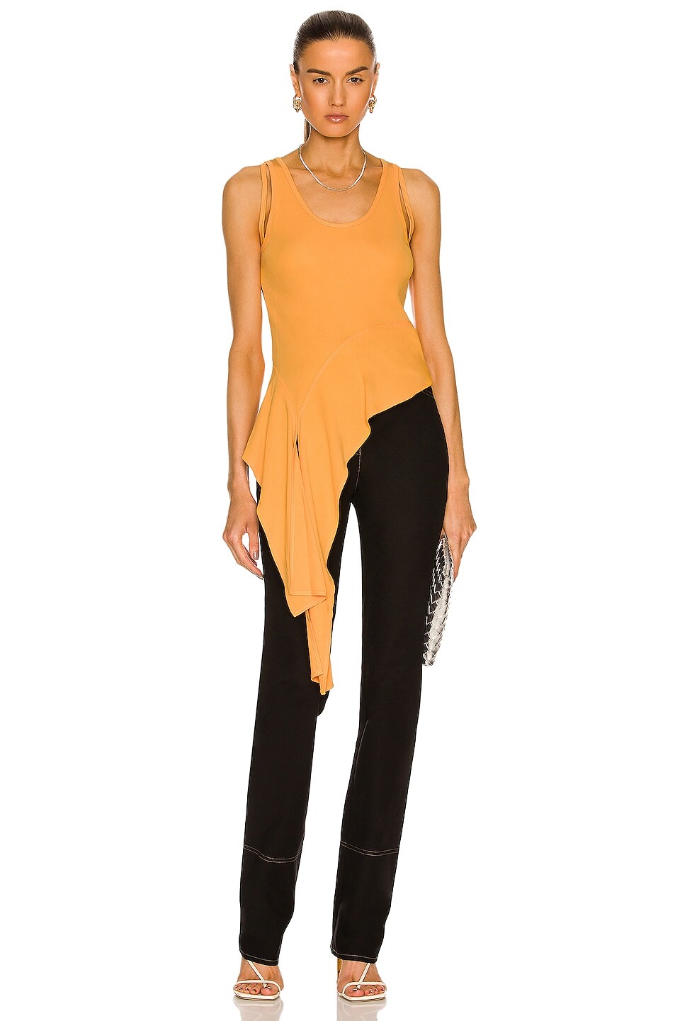 

Топ Helmut Lang Asymmetric Tank, цвет Apricot