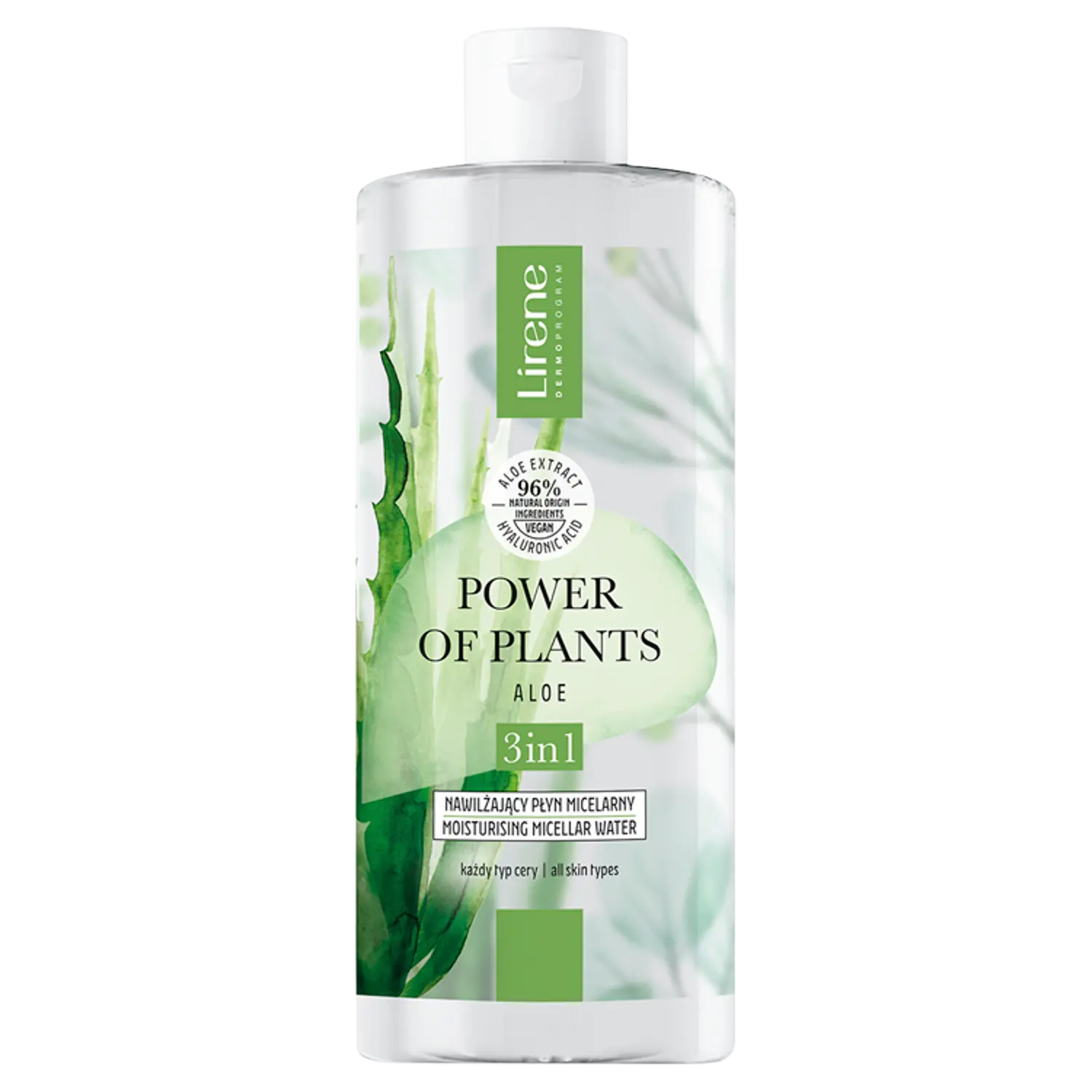 Увлажняющий мицеллярный флюид для лица Lirene Power Of Plants, 400 мл