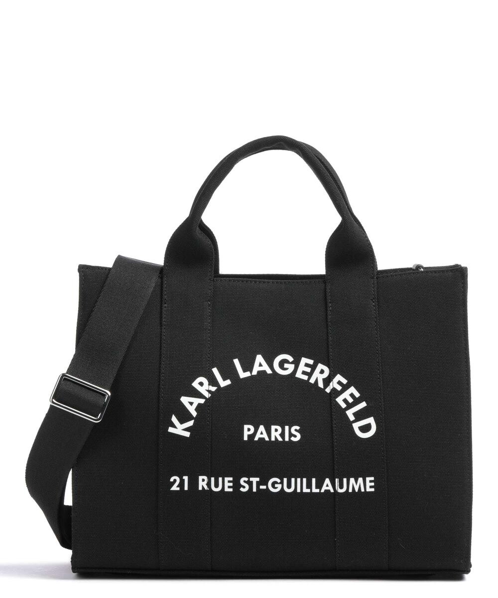

Сумка k/rue st guillaume среднего размера из хлопка Karl Lagerfeld, черный