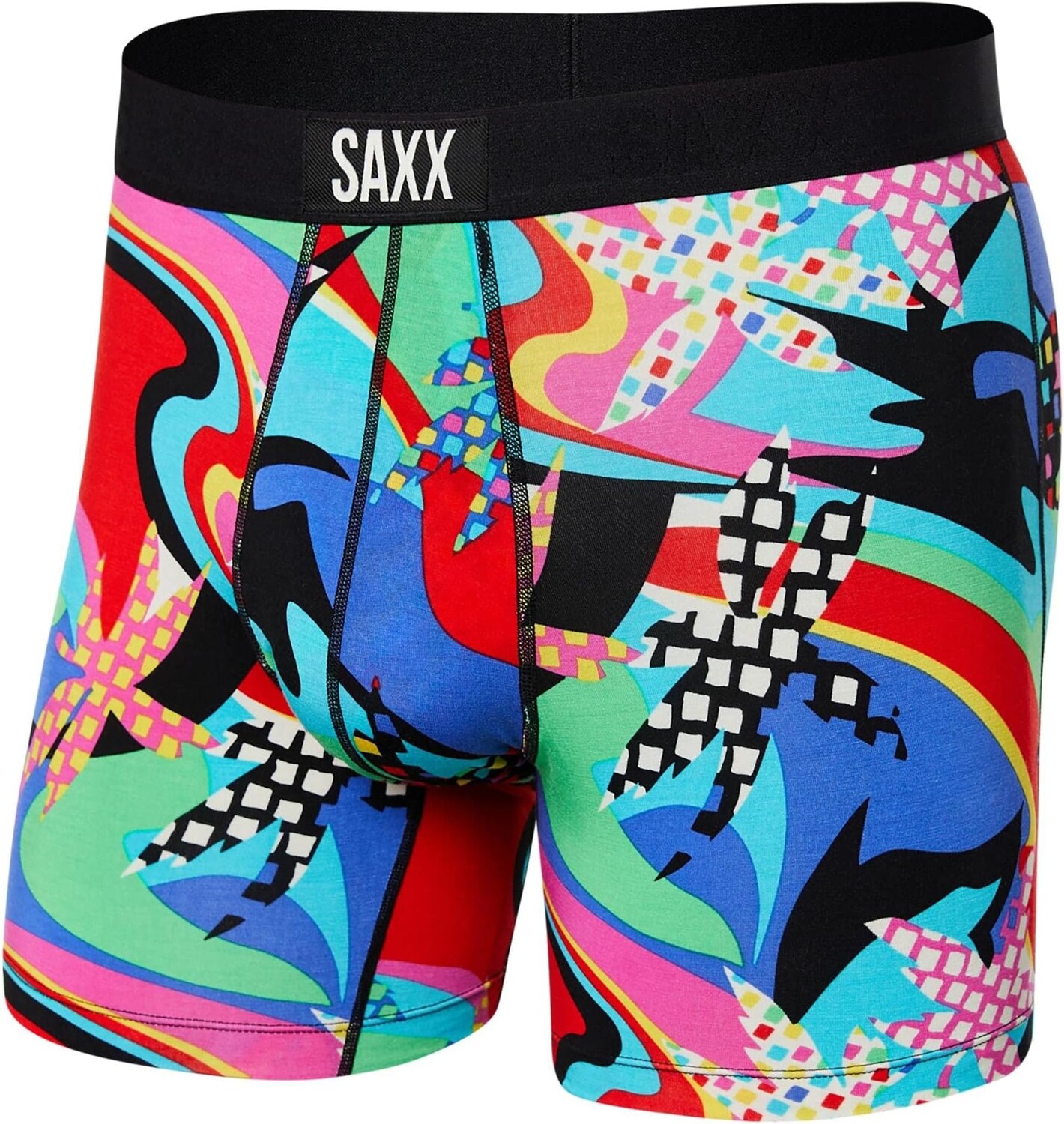 

Трусы-боксеры Vibe Super Soft Boxer SAXX UNDERWEAR, цвет Good Times/Multi