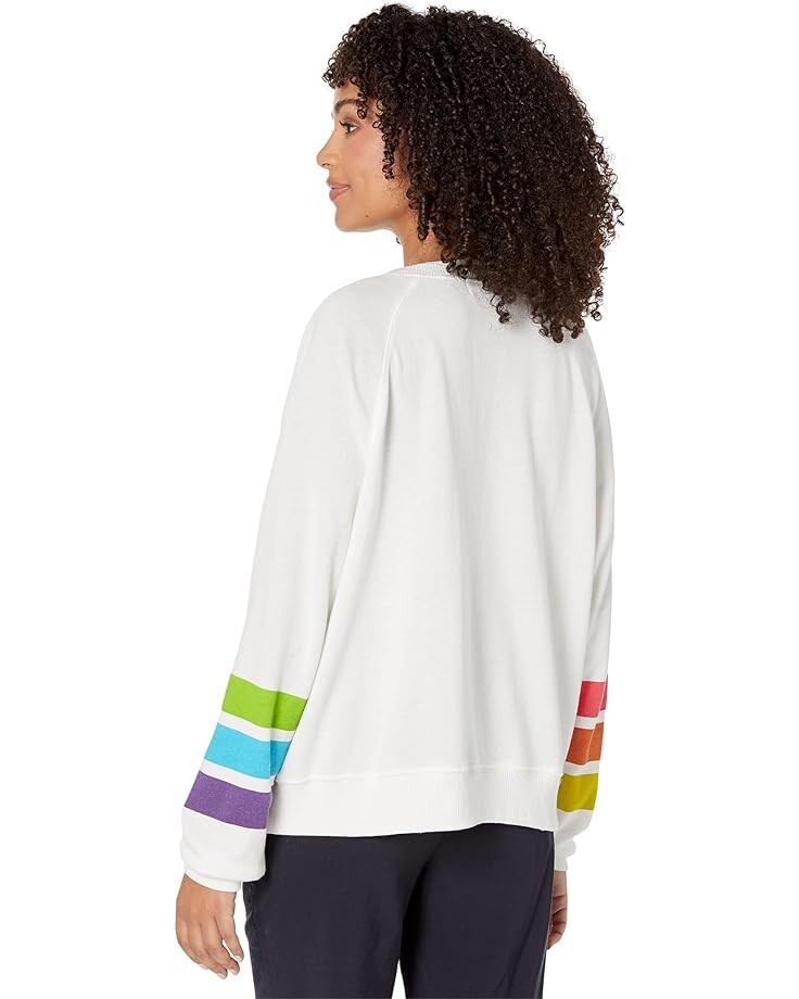 

Толстовка Wildfox Rainbow Stripes Sommers Sweatshirt, цвет Vanilla