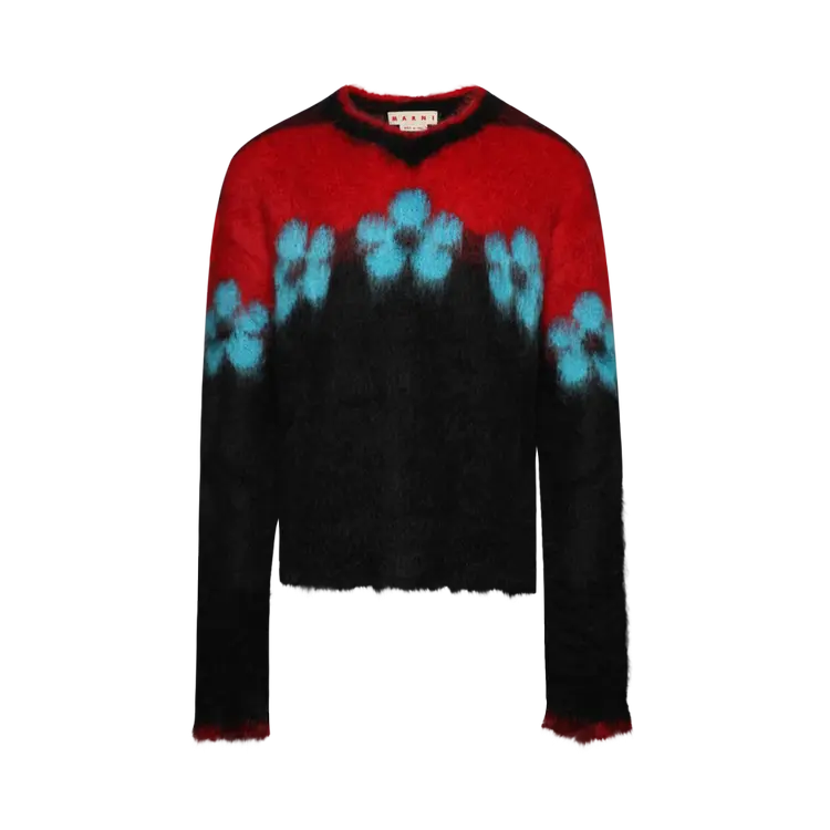 

Свитер Marni V Neck Floral Pattern 'Black', черный