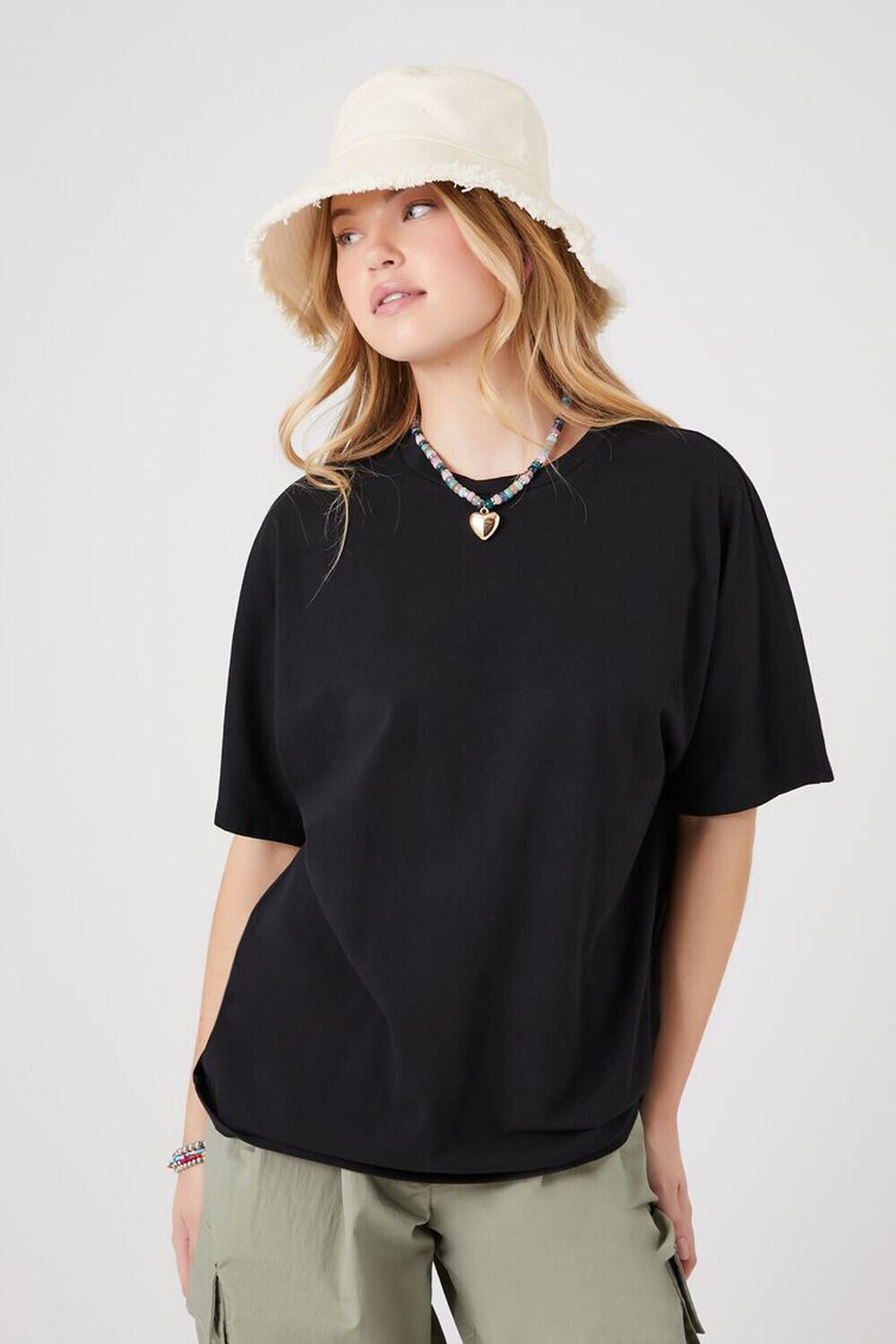 

Футболка оверсайз Forever 21, черный