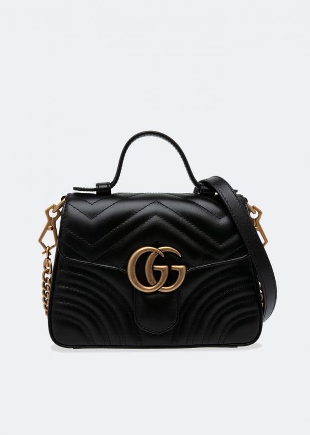 Сумка Gucci GG Marmont Mini Top Handle, черный