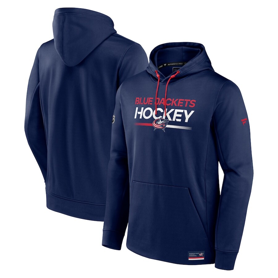 

Пуловер с капюшоном Fanatics Branded Columbus Blue Jackets, нави