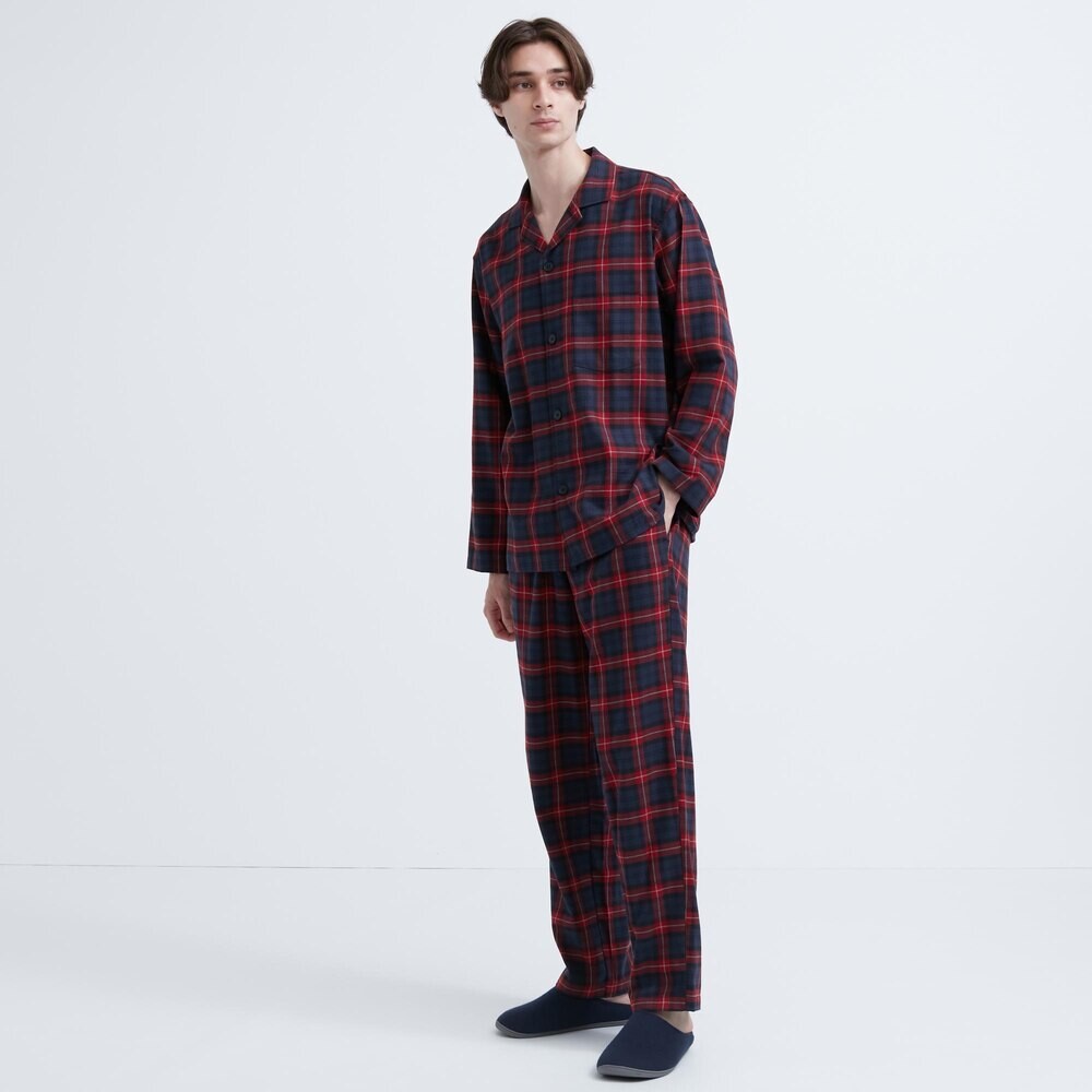 

Пижама Uniqlo фланелевая с длинными рукавами, красный