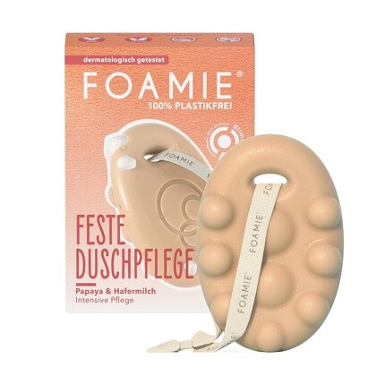 

Твердый гель для душа Foamie с папайей и овсяным молоком, интенсивный массажный эффект, 80г, Коричневый