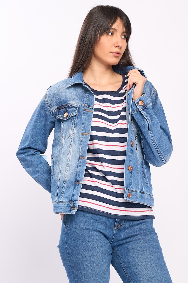 

Женская джинсовая куртка средней толщины синяя Lee Cooper, синий