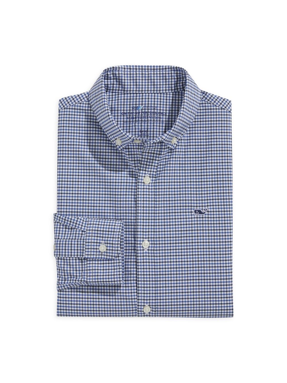 

Рубашка Tattersall в клетку на пуговицах для мальчиков Vineyard Vines, синий