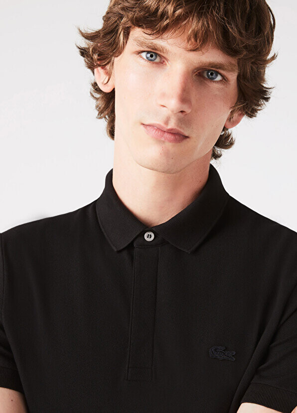 

Черная мужская футболка-поло paris regular fit Lacoste, Черный