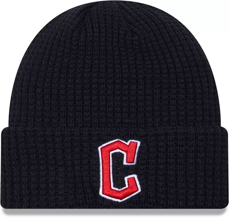 

Мужская красная вязаная шляпа New Era Cleveland Guardians Prime
