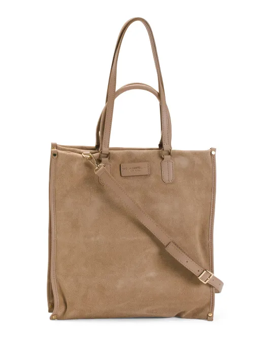 

Замшевая сумка-тоут с двумя отделениями Made In Italy Viola Castellani, цвет Iris