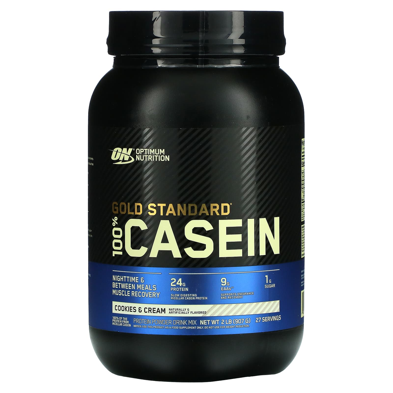 

Gold Standard 100% Casein, казеин со вкусом печенья и сливок, 907 г (2 фунта), Optimum Nutrition