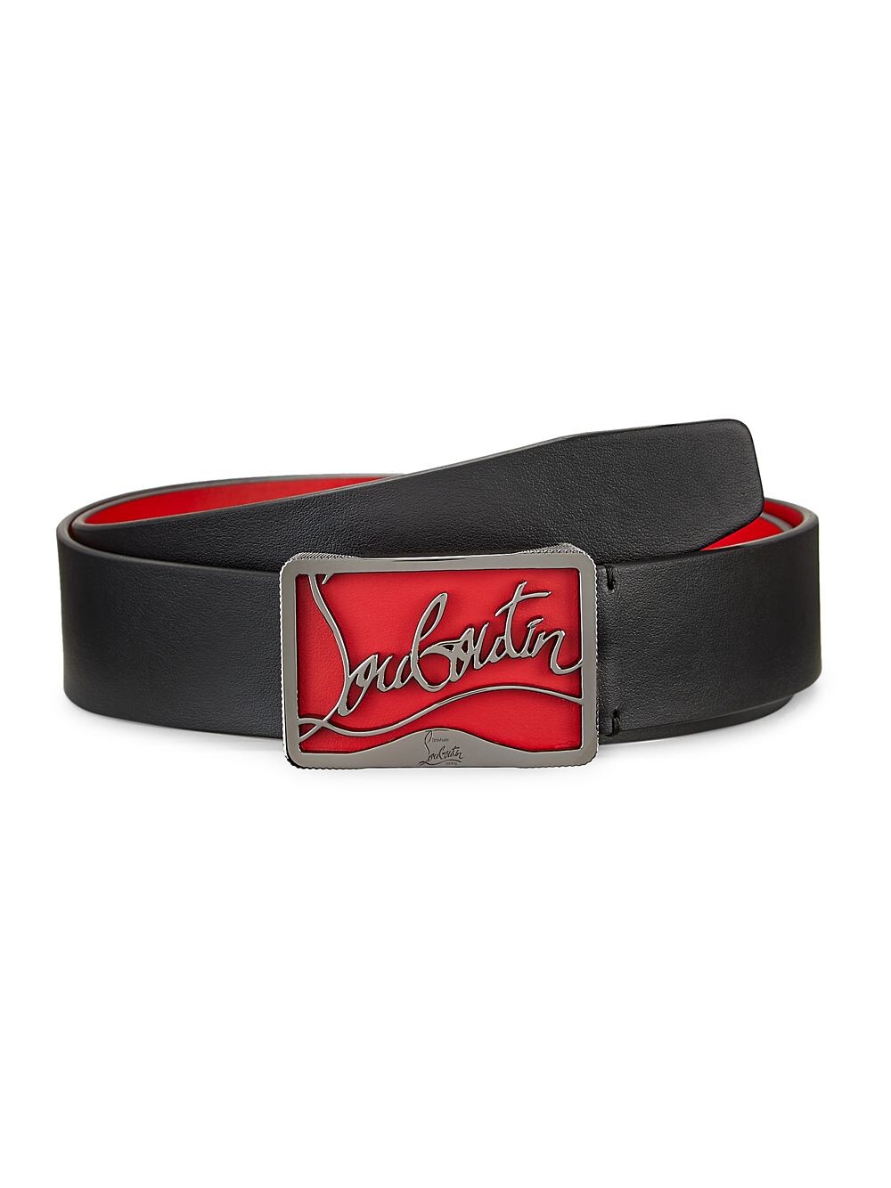 

Кожаный ремень Рикки Christian Louboutin, черный