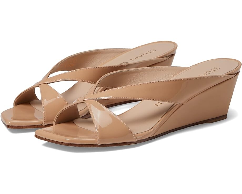 

Туфли Stuart Weitzman Miami 50 Wedge Slide, цвет Adobe