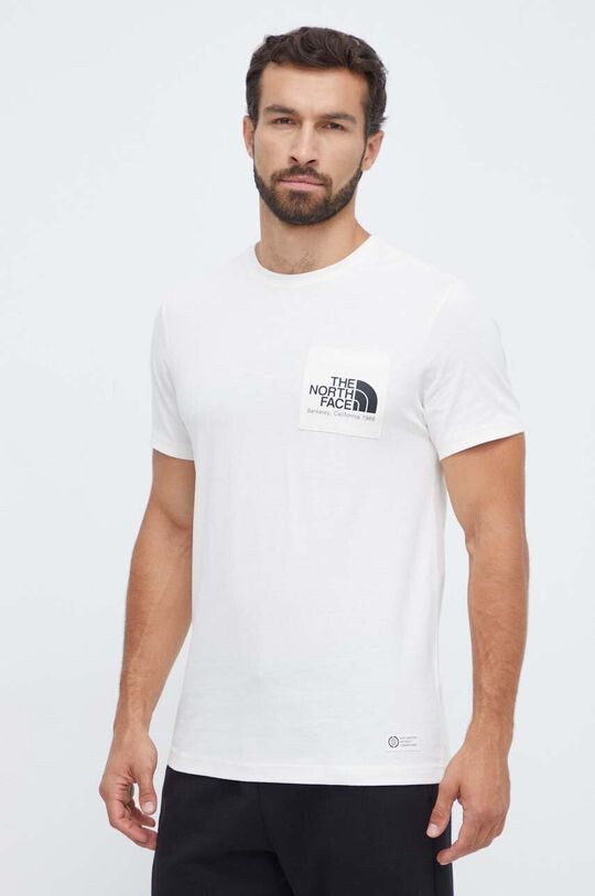 

Хлопковая футболка The North Face, бежевый