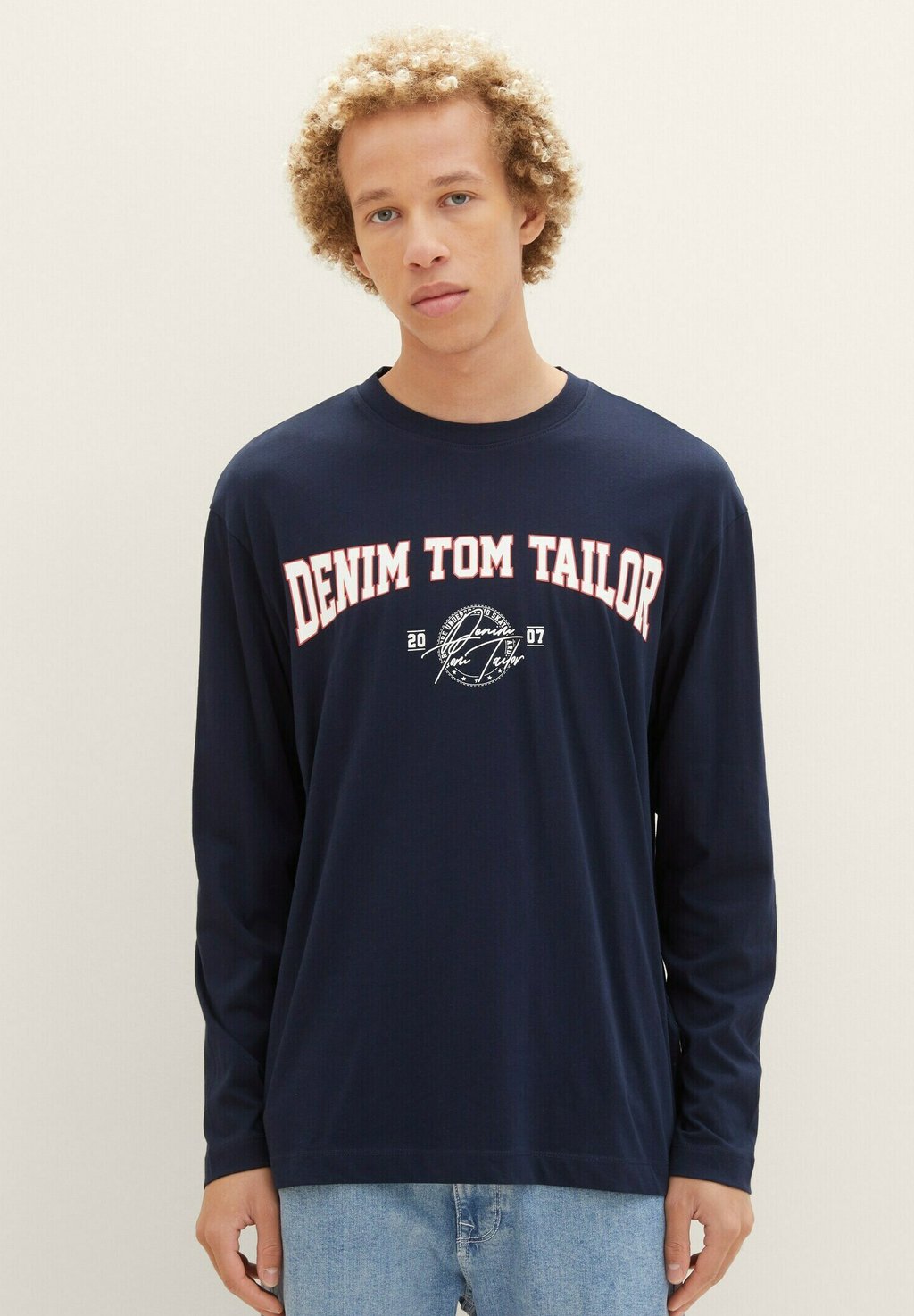 Рубашка с длинным рукавом TOM TAILOR DENIM, цвет sky captain blue цена и фото