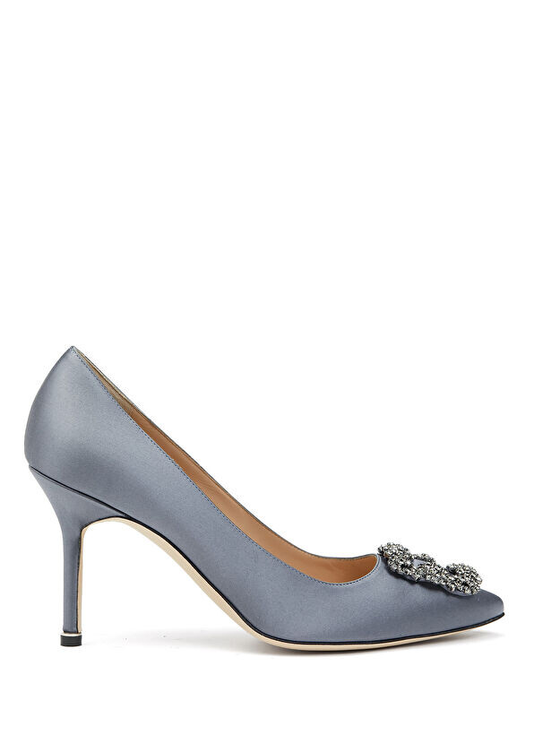 

Туфли на шпильке с каменными деталями Manolo Blahnik, синий