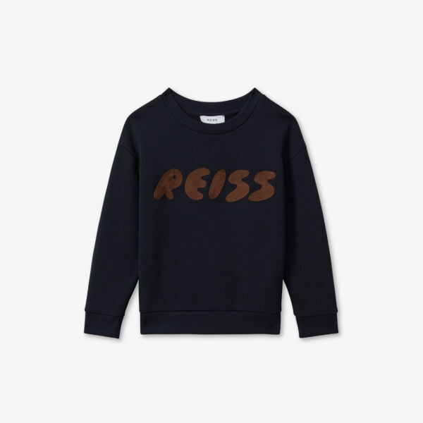 

Хлопковая толстовка bryant с длинными рукавами 3-13 лет Reiss, синий