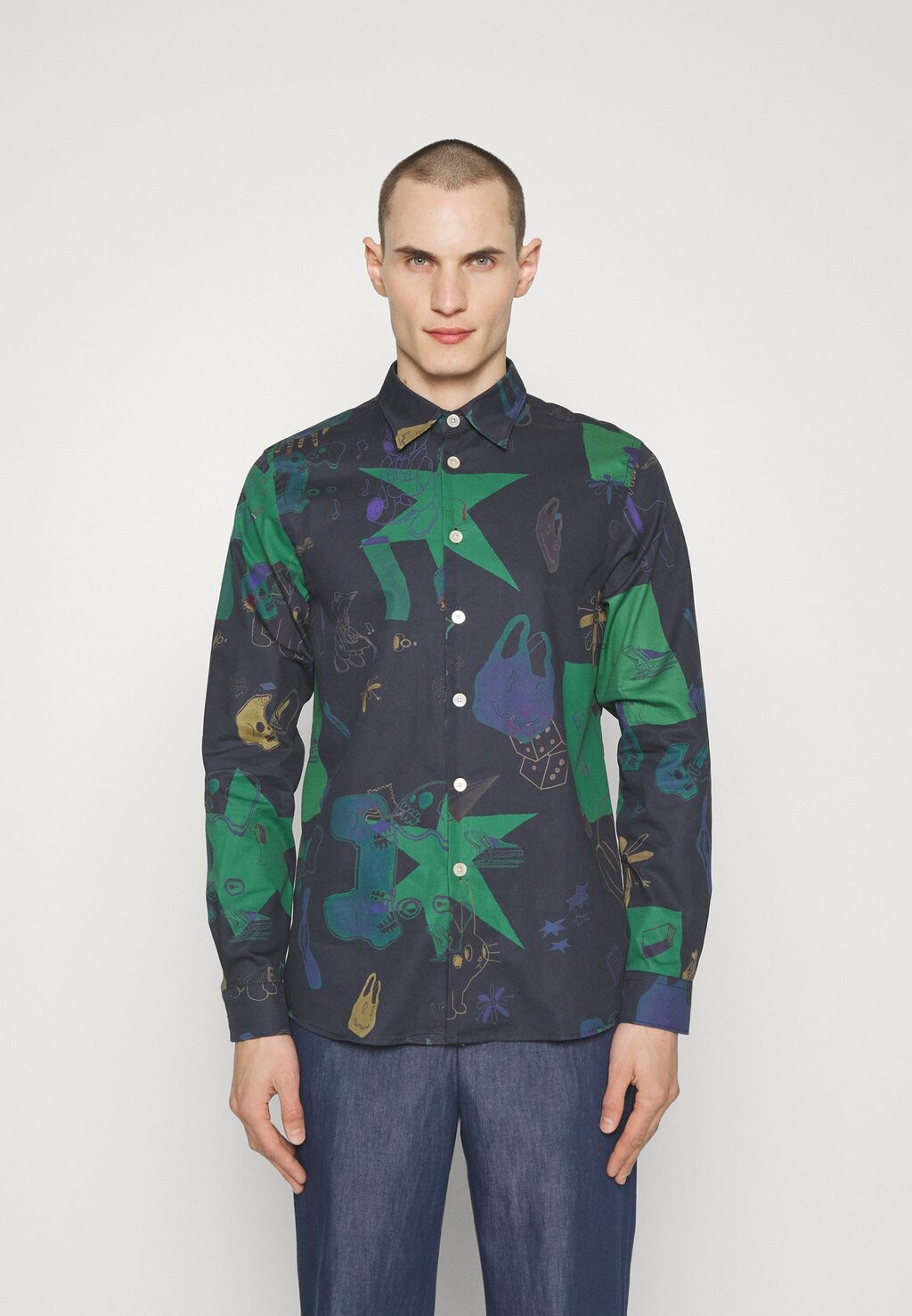 

Рубашка РУБАШКА REGULAR FIT PS Paul Smith, темно-синий