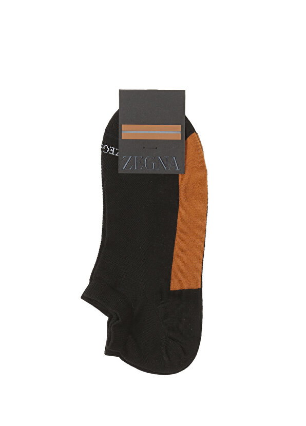 Черные мужские носки из жаккарда с логотипом Zegna