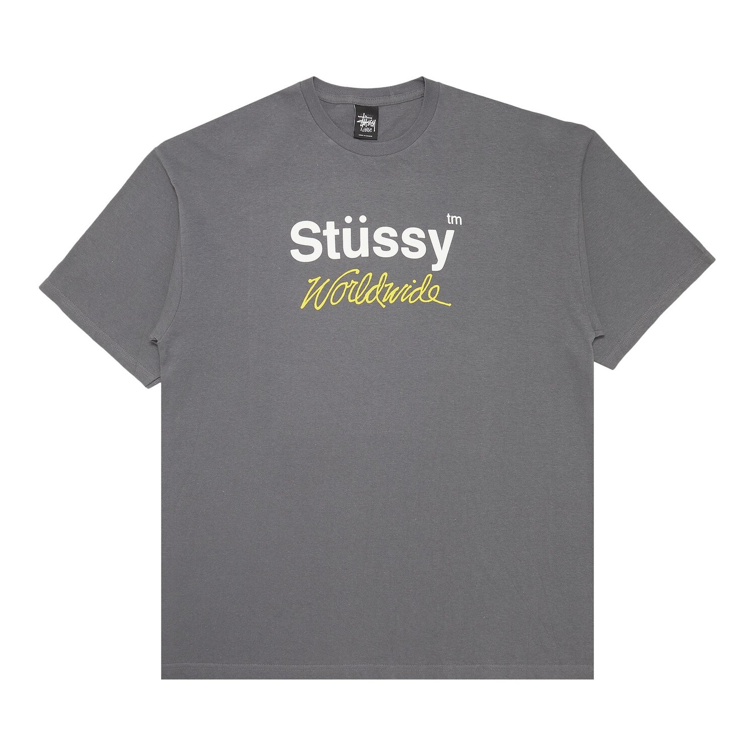 

Футболка Stussy Worldwide, цвет уголь