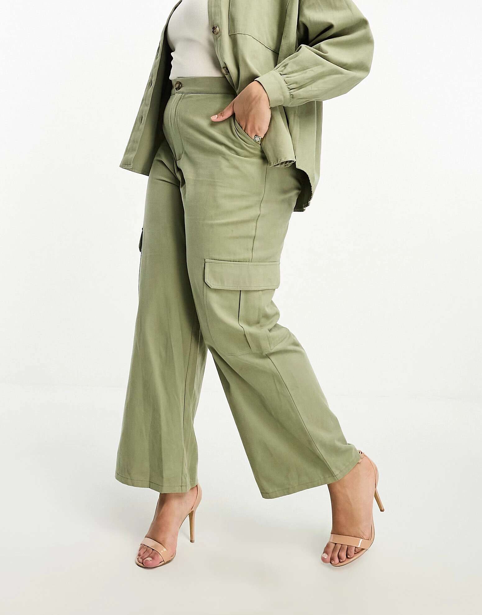 Комфортные брюки-карго цвета хаки In The Style x Gemma Atkinson atkinson gemma the ultimate body plan