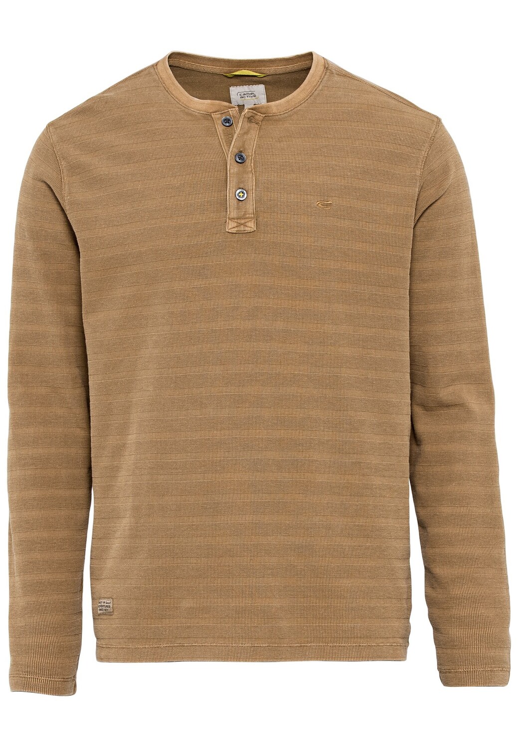 

Футболка Camel Active Langarm Henley aus reiner Baumwolle, светло-коричневый