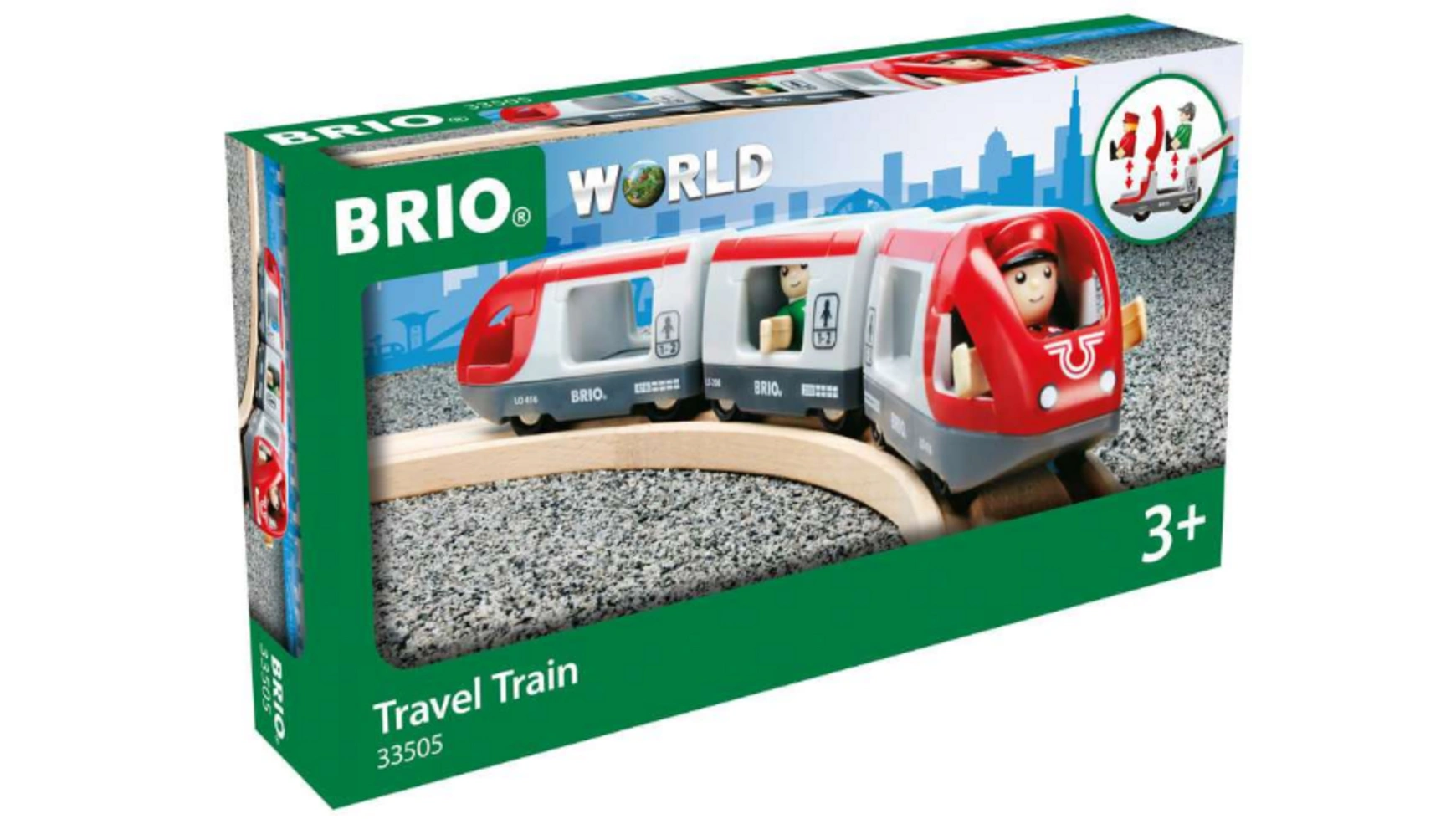 пассажирский поезд экспресс из 5 элементов brio 33505 Brio Bahn Красный пассажирский поезд