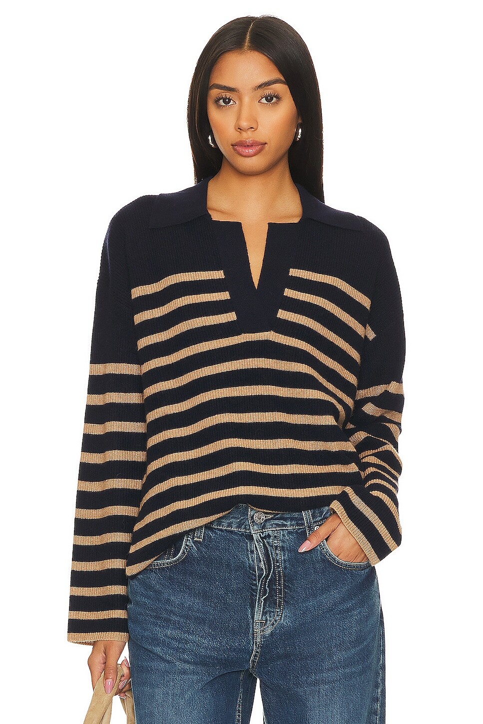 

Свитер Rails Harris, цвет Camel Navy Stripe