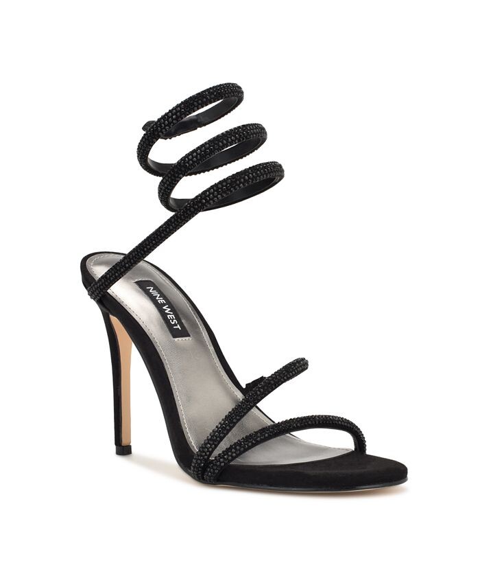

Женские классические босоножки на каблуке с запахом щиколотки Maskil Nine West, черный