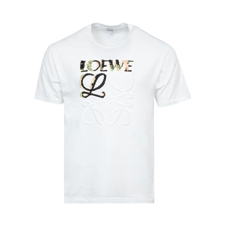 

Футболка Loewe Relaxed Fit 'White/Multicolor', белый