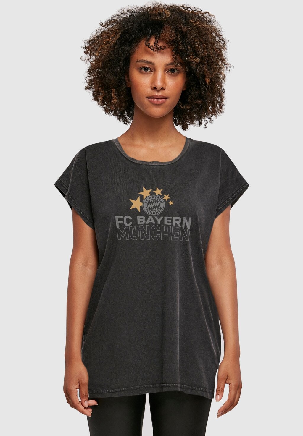 

Футболка с символикой STAR ACID WASHED TEE FC Bayern München, цвет black