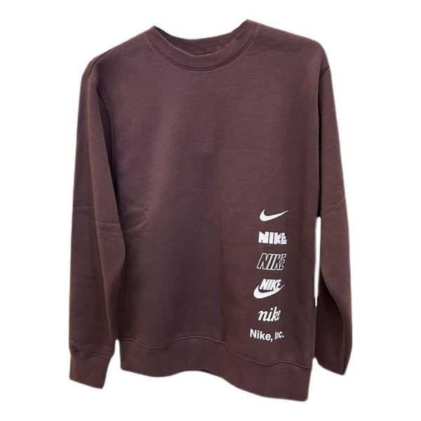 Футболка Nike Multi Logo Crew Neck Sweatshirt 'Tan', цвет tan толстовка wmns adidas neo vbe sweat1 knitted crew neck pullover tan цвет tan