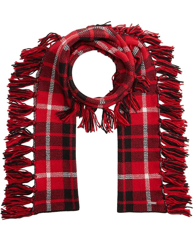 

Шарф LAUREN Ralph Lauren Recycled Knitted Happy Scarf, красный