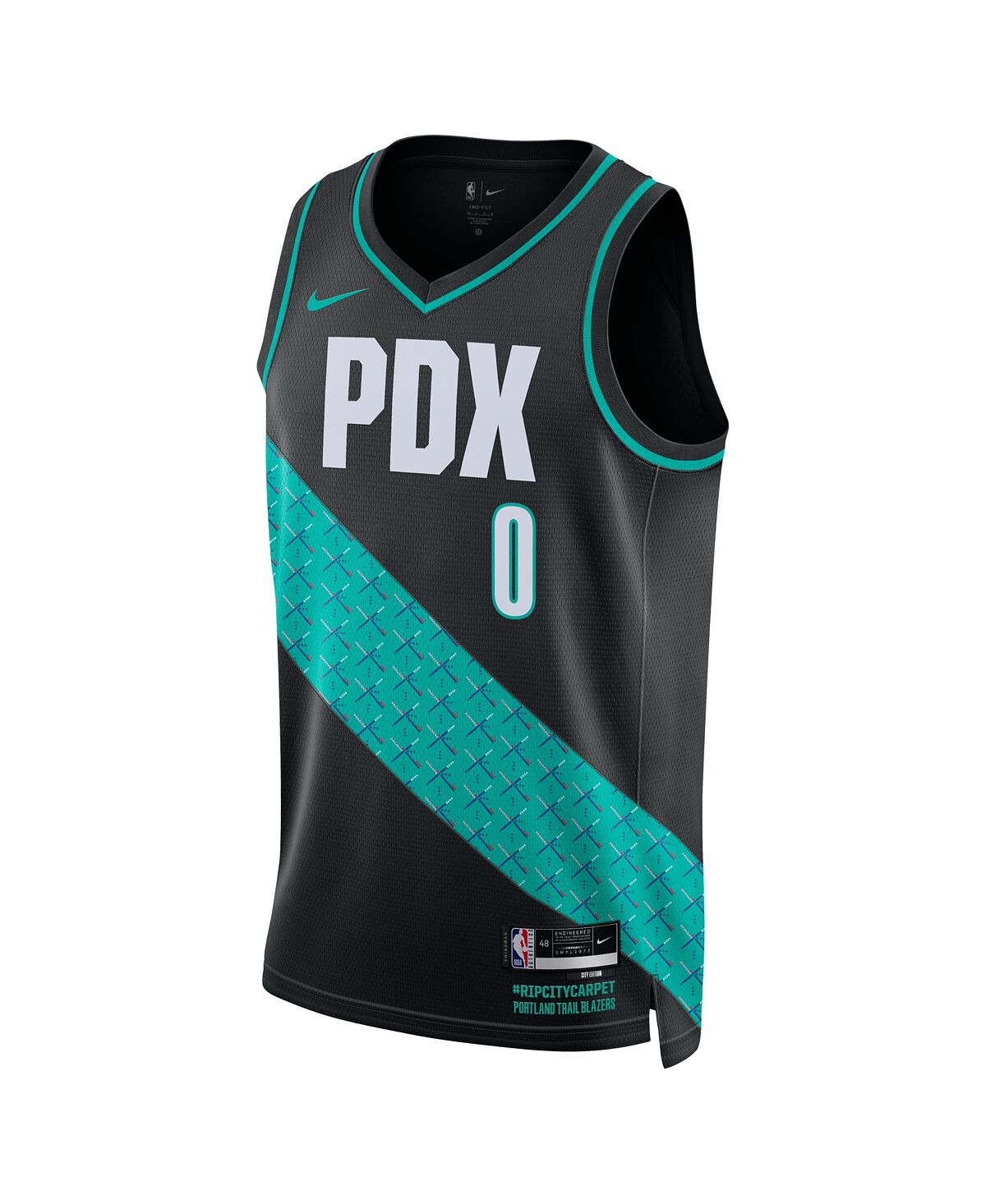 

Черные мужские и женские Джерси Damian Lillard Portland Trail Blazers 2022/23 City Edition Swingman Nike
