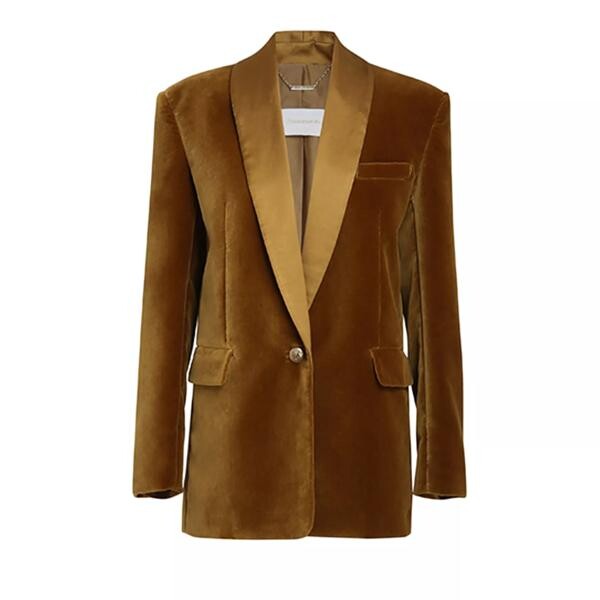 

Куртка lyrical velvet dinner blazer cht Zimmermann, коричневый