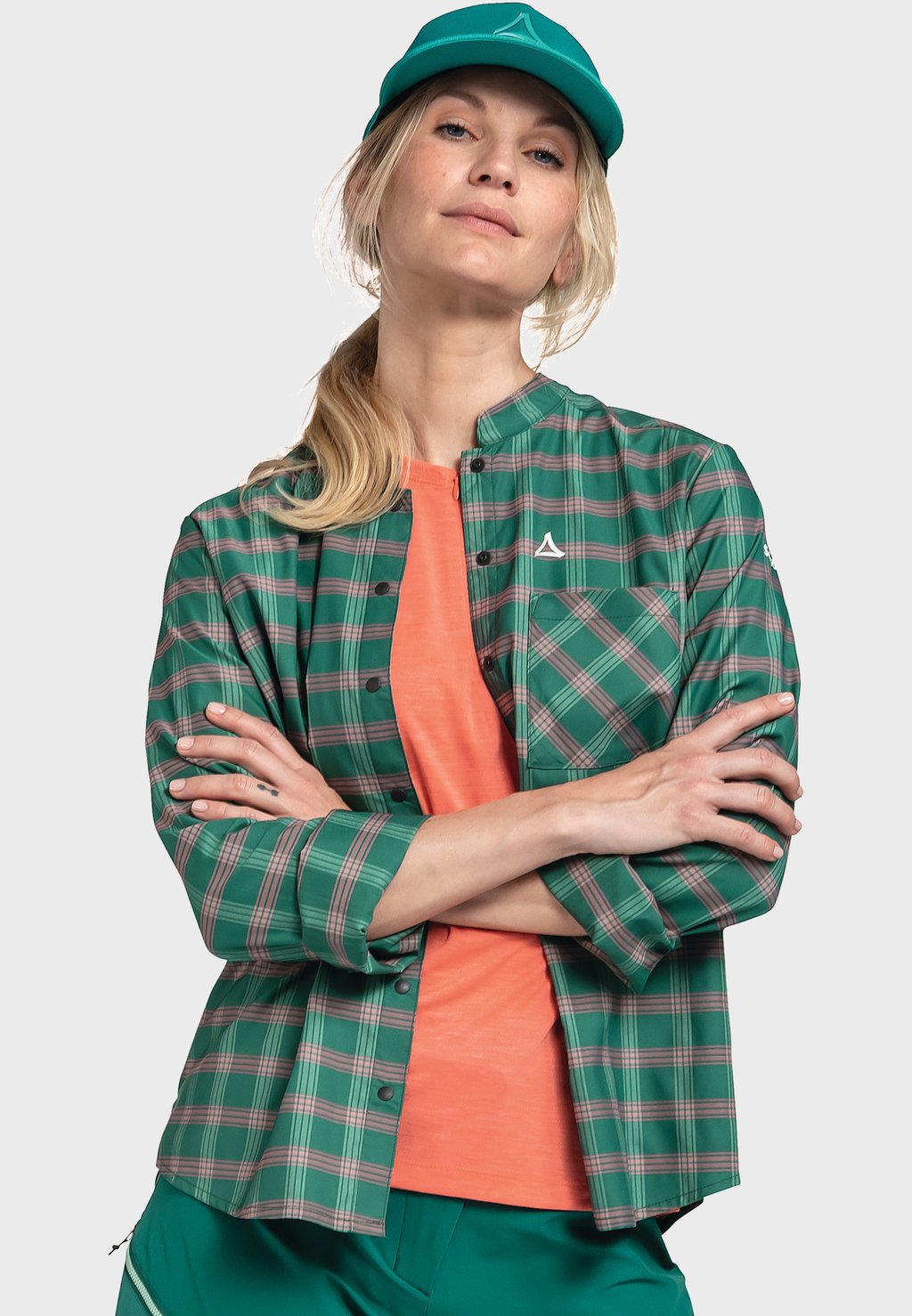 Блузка-рубашка PIANOSA Schöffel, цвет grün блузка рубашка pianosa schöffel цвет grau