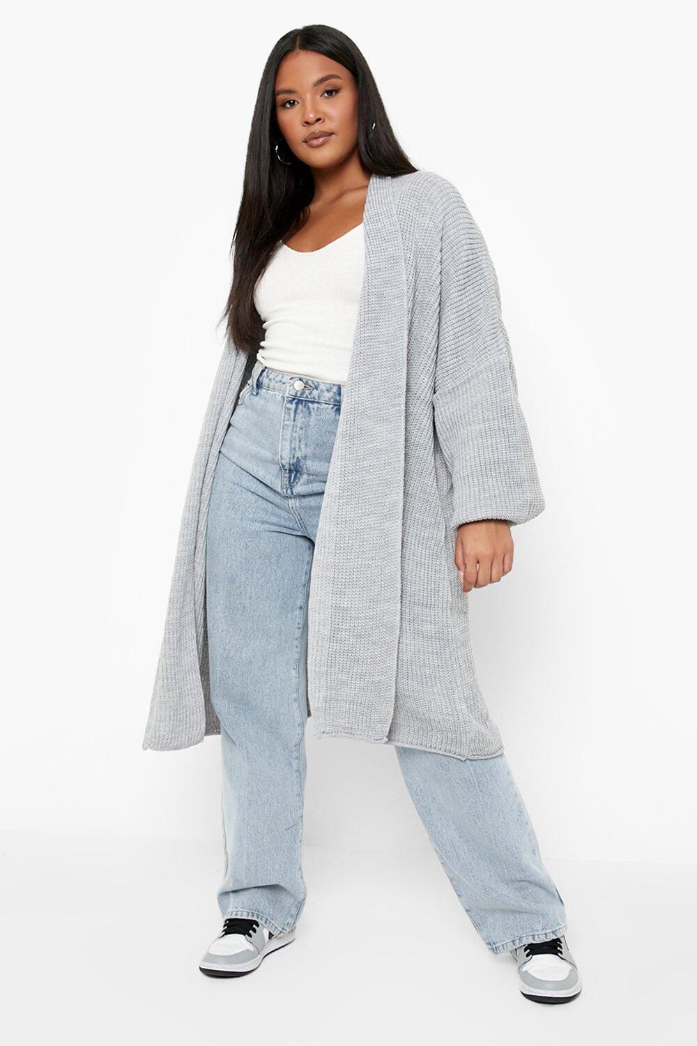 

объемный кардиган оверсайз Boohoo, серый
