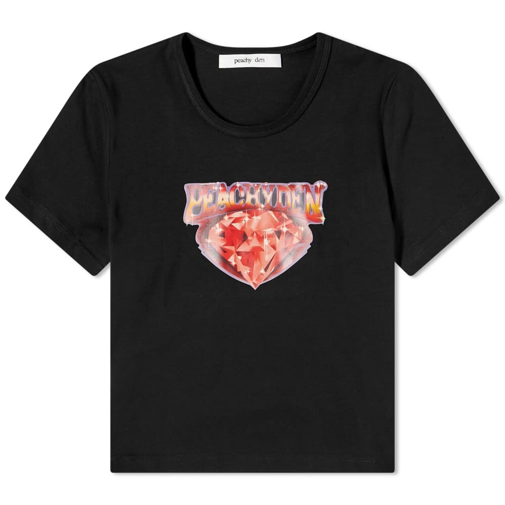 

Детская футболка с логотипом Peachy Den, черный