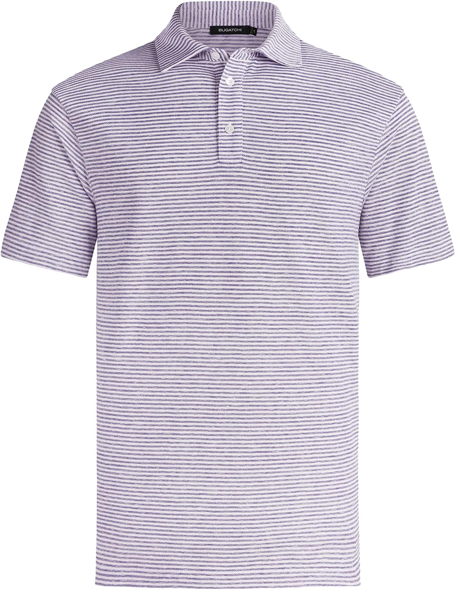 

Рубашка-поло Lorenzo Striped Three-Button Polo BUGATCHI, темно-синий