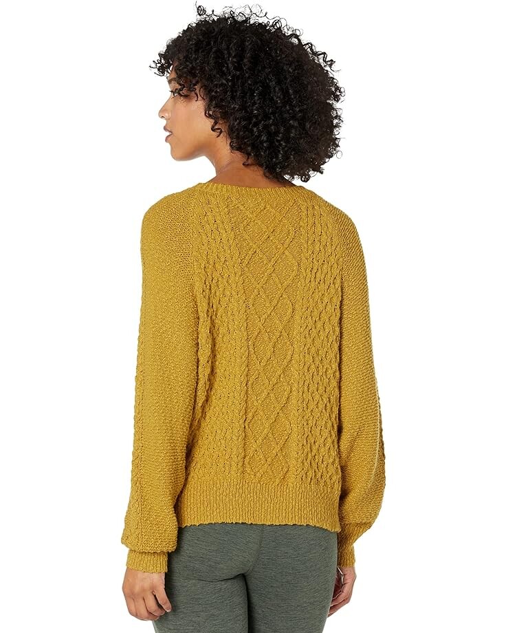 

Свитер Lucky Brand Cable Crew Sweater, цвет Golden Palm