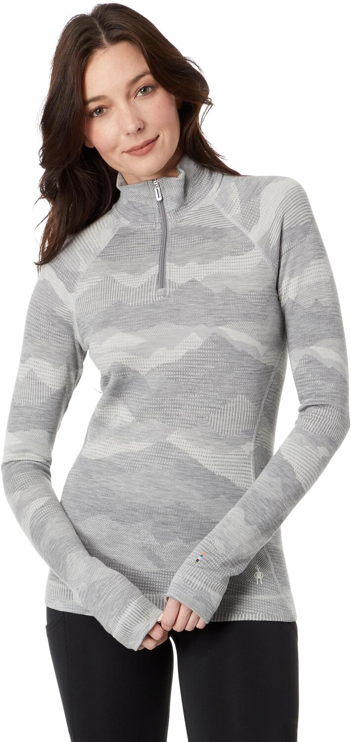 

Базовый слой Merino 250 на молнии 1/4 Smartwool, цвет Light Gray Mountain Scape