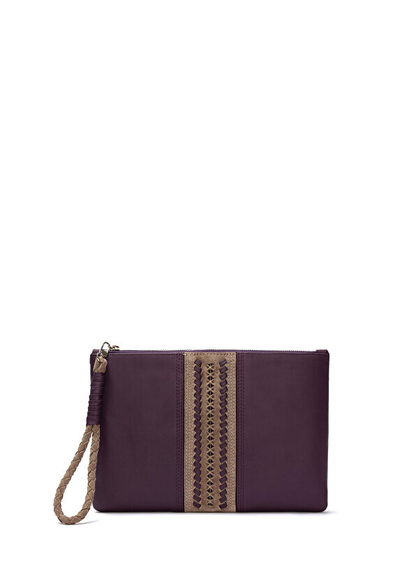 

Женский кожаный клатч pita purple Rossea