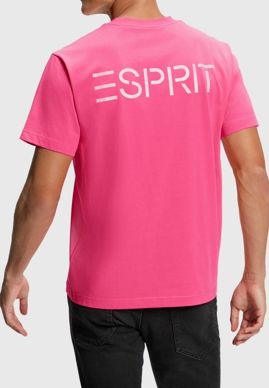 

Футболка с принтом Esprit, розовый меланж