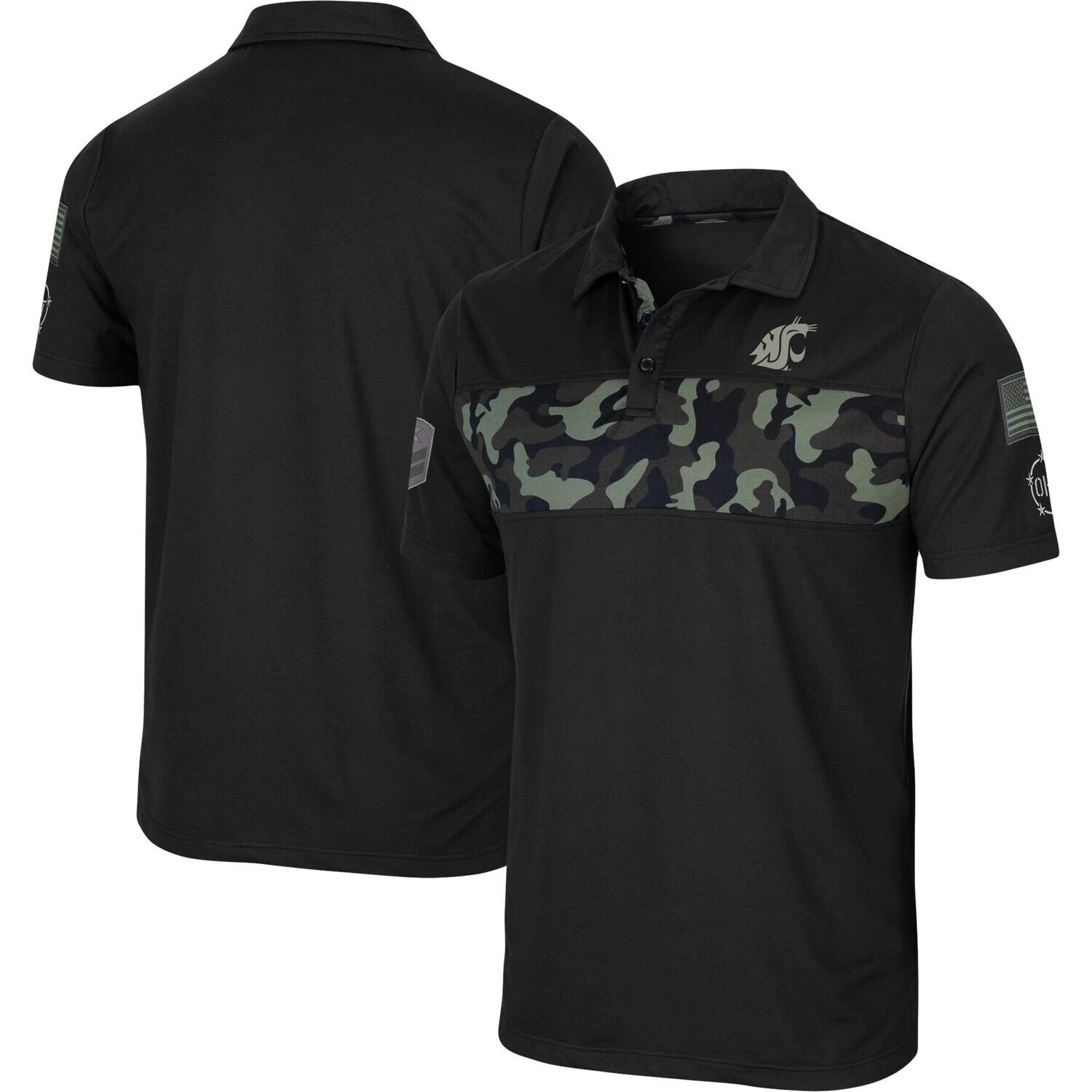 

Мужская поло Colosseum Black Washington State Cougars OHT Military Appreciation Helo