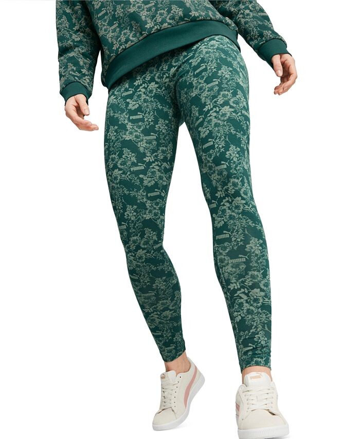 

Женские леггинсы полной длины с цветочным принтом Essentials Puma, серебро