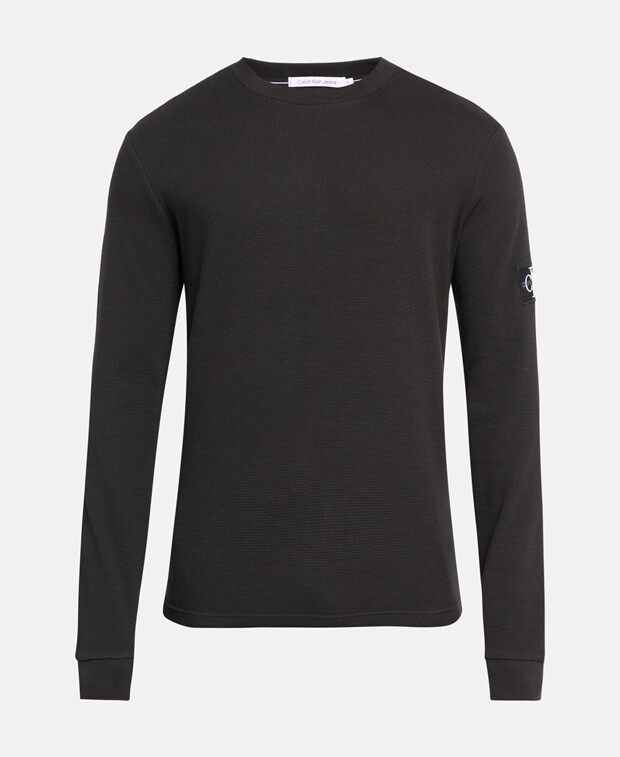 

Топ с длинными рукавами Calvin Klein Jeans, черный