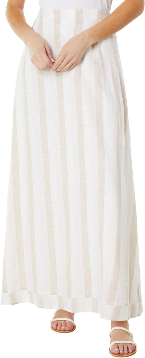 

Юбка макси из льняной ткани Sunset Splendid, цвет Macadamia Stripe